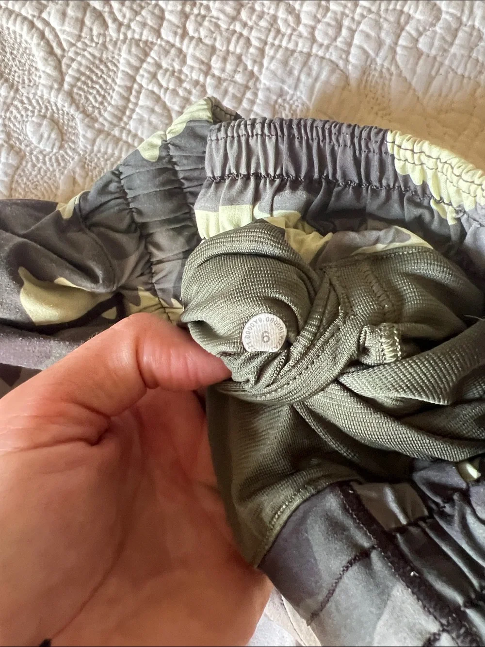 Lululemon low rise hotty-hot camo shorts, size 6